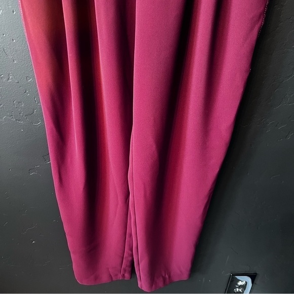 TOPSHOP Burgundy Dress Pants Slacks Pleated
Waist Tapered Leg Sz 6 - Picture 5 of 10